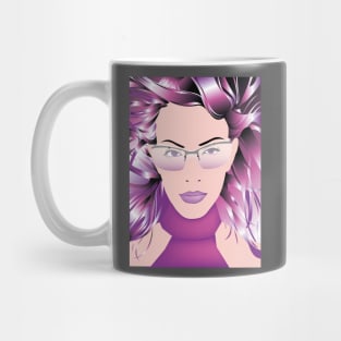 eighties purple girl Mug